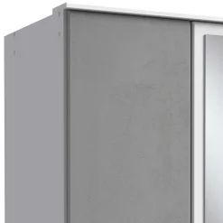 Schlafzimmerschrank in Weiß & Lichtgrau Betonoptik - Karimos^Wohnen Hot