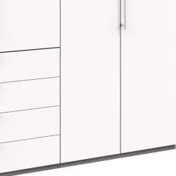 Schlafzimmerschrank in Weiß & Eiche dunkel - Tivierto^Wohnen Best