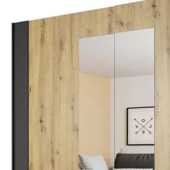 Schlafzimmerschrank in Wildeiche NB & Schwarz - Potsdam^Wohnen Online