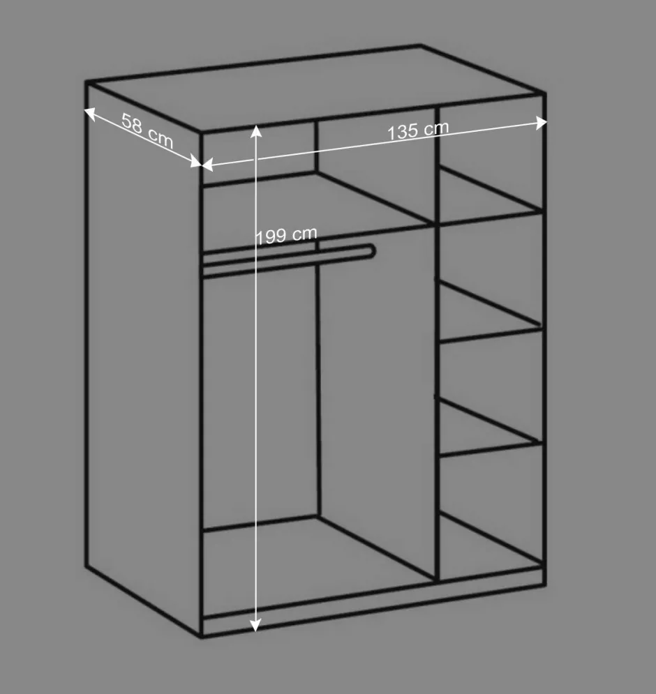 Schlafzimmerschrank Mellevos mit Spiegeltüren^Wohnen Best