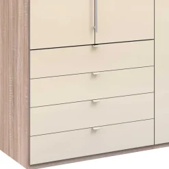 Schlafzimmerschrank mit 2 Falttüren und 4 Schubkästen - Rativian^Wohnen Sale