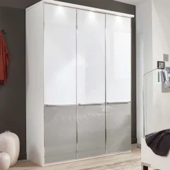 Schlafzimmer-Schrank mit Glas zweifarbig - Pascan^Wohnen