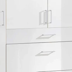 Wohnen Schlafzimmerschrank mit Hochglanzfront in Weiß - Venture