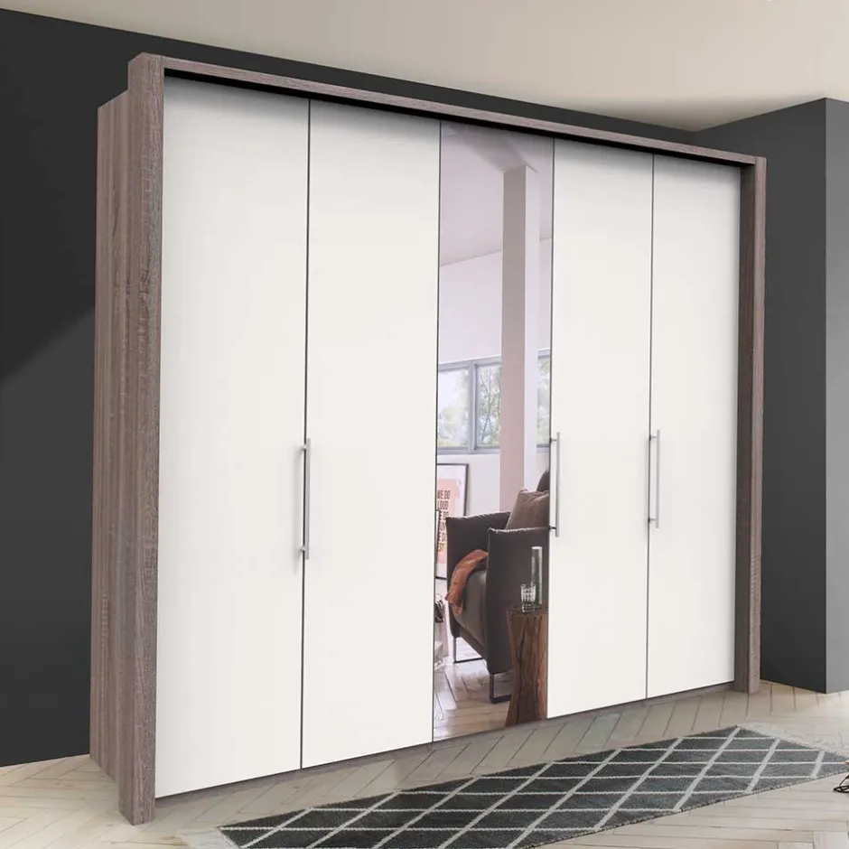 Schlafzimmerschrank mit Metallgriffen - Tivierto I^Wohnen Sale