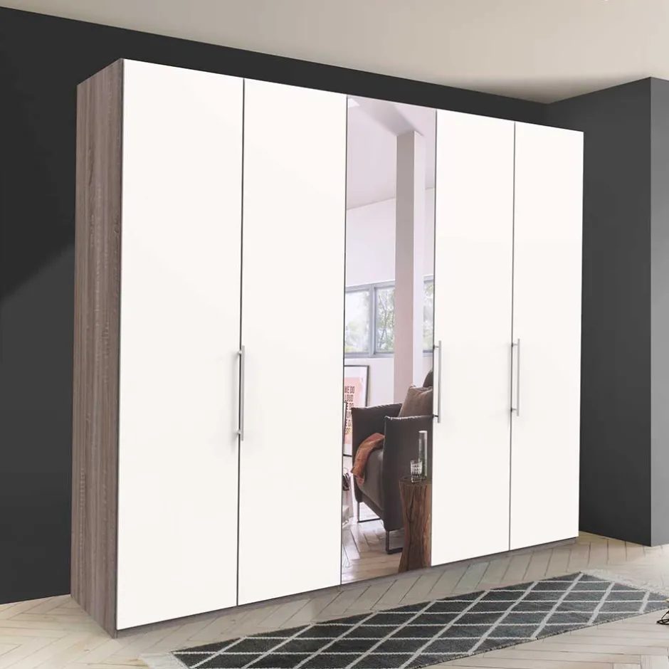 Schlafzimmerschrank mit Metallgriffen - Tivierto I^Wohnen Sale