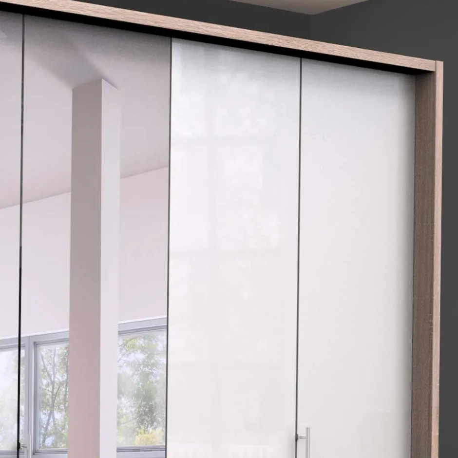 Wohnen Schlafzimmerschrank mit Spiegel Falttür mittig - Bosays V