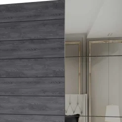 Schlafzimmerschrank mit Schwebetüren in Eiche Grau - Carika^Wohnen Outlet