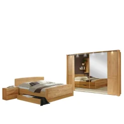Schlafzimmer-Set Bordeaux aus Erle (vierteilig)^Wohnen Discount