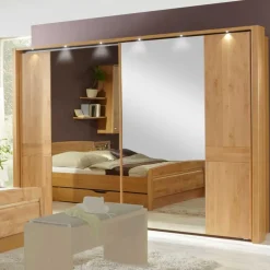 Schlafzimmer-Set Bordeaux aus Erle (vierteilig)^Wohnen Discount