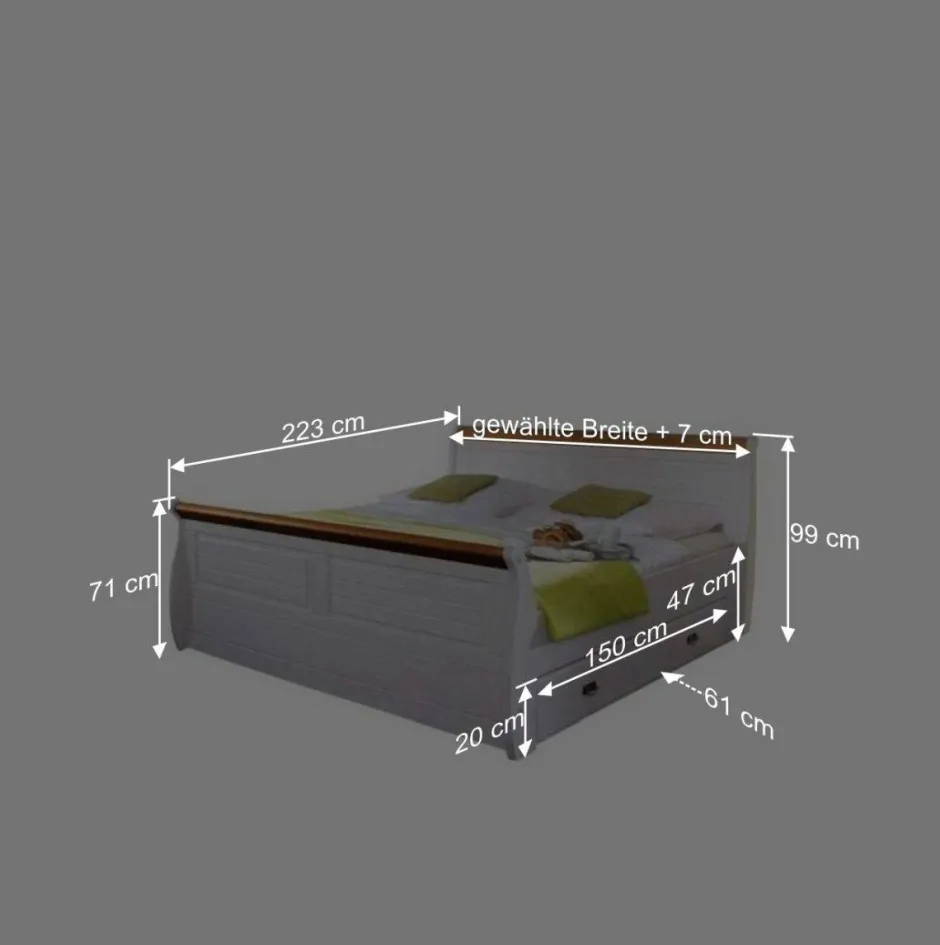 Wohnen Schlafzimmerset Sicilianu im Landhausstil (vierteilig)