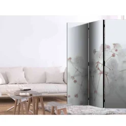 Wohnen Schlichter Foto-Paravent mit weißen Blüten - Newok