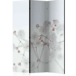 Wohnen Schlichter Foto-Paravent mit weißen Blüten - Newok