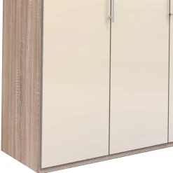 Wohnen Schlichter Kleiderschrank 2-türig in Creme - Rativian