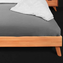 Schlichtes Holz Bett in Überlänge 220cm - Junola^Wohnen