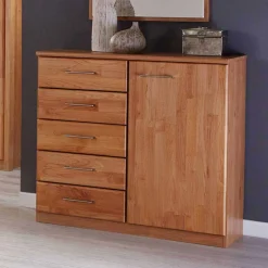 Wohnen Schmale Kombikommode Apolios in Erle teilmassiv