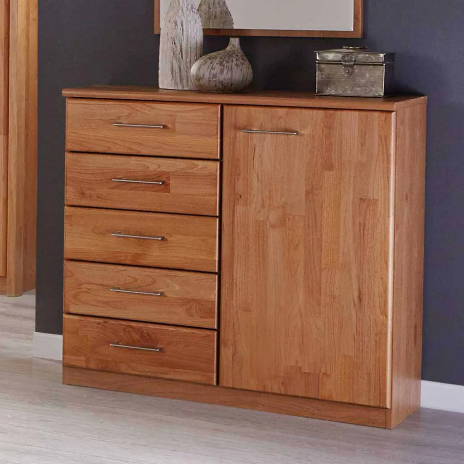 Wohnen Schmale Kombikommode Apolios in Erle teilmassiv