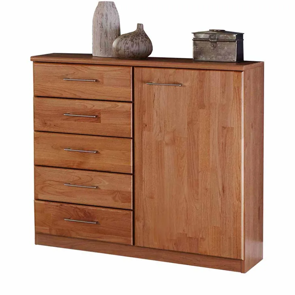 Wohnen Schmale Kombikommode Apolios in Erle teilmassiv