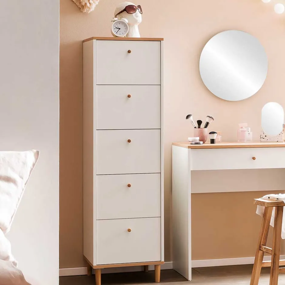 Schmale Kommode mit fünf Schubladen - Ambreros^Wohnen