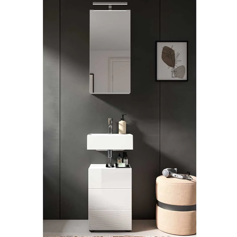 Schmale Waschplatz Kombi 38 cm breit - Vitablos (zweiteilig)^Wohnen Outlet