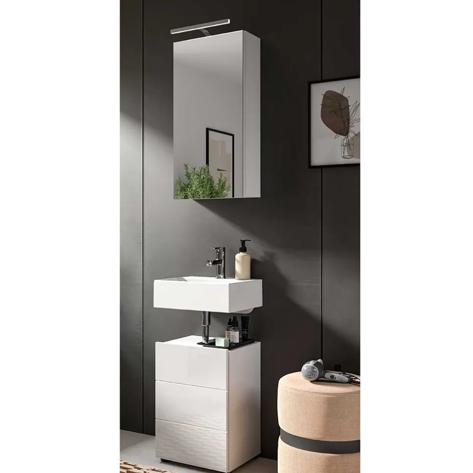 Schmale Waschplatz Kombi 38 cm breit - Vitablos (zweiteilig)^Wohnen Outlet