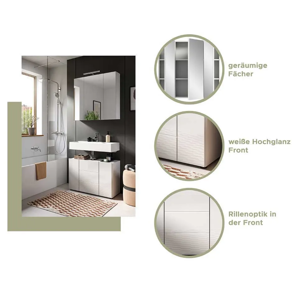 Schmale Waschplatz Kombi 38 cm breit - Vitablos (zweiteilig)^Wohnen Outlet