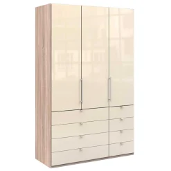 Schmaler Kleiderschrank in Cremefarben - Rativian^Wohnen Clearance