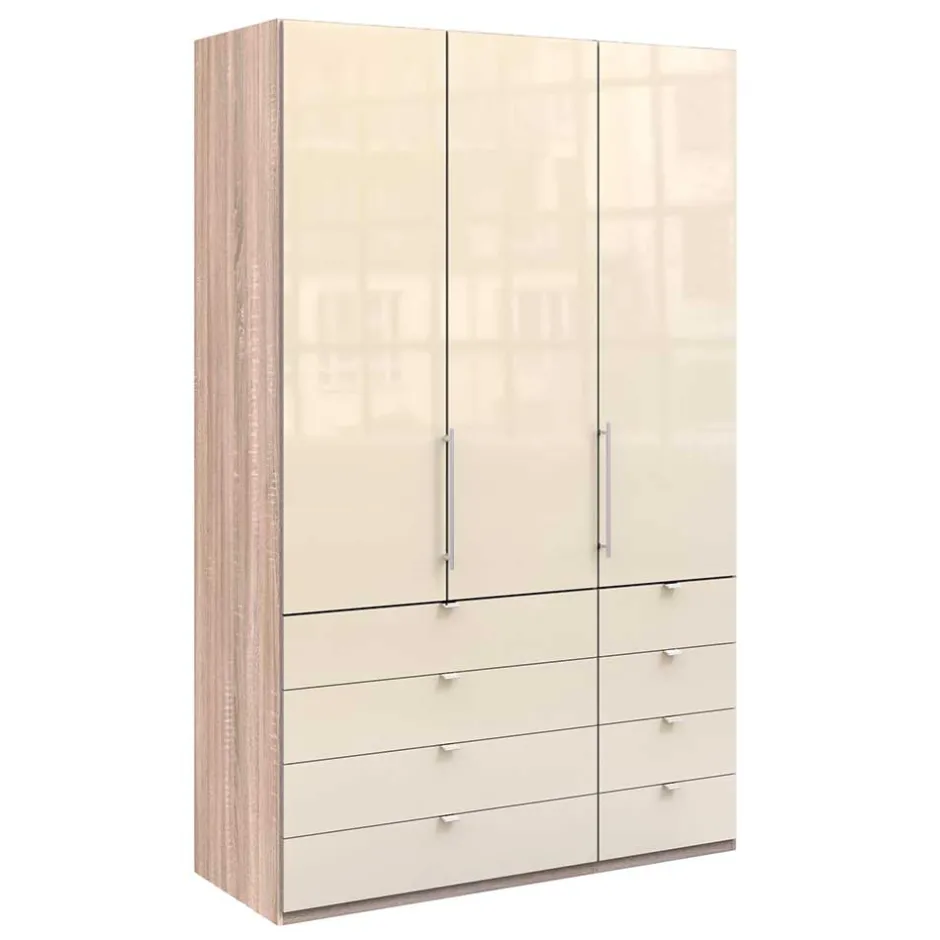 Schmaler Kleiderschrank in Cremefarben - Rativian^Wohnen Clearance