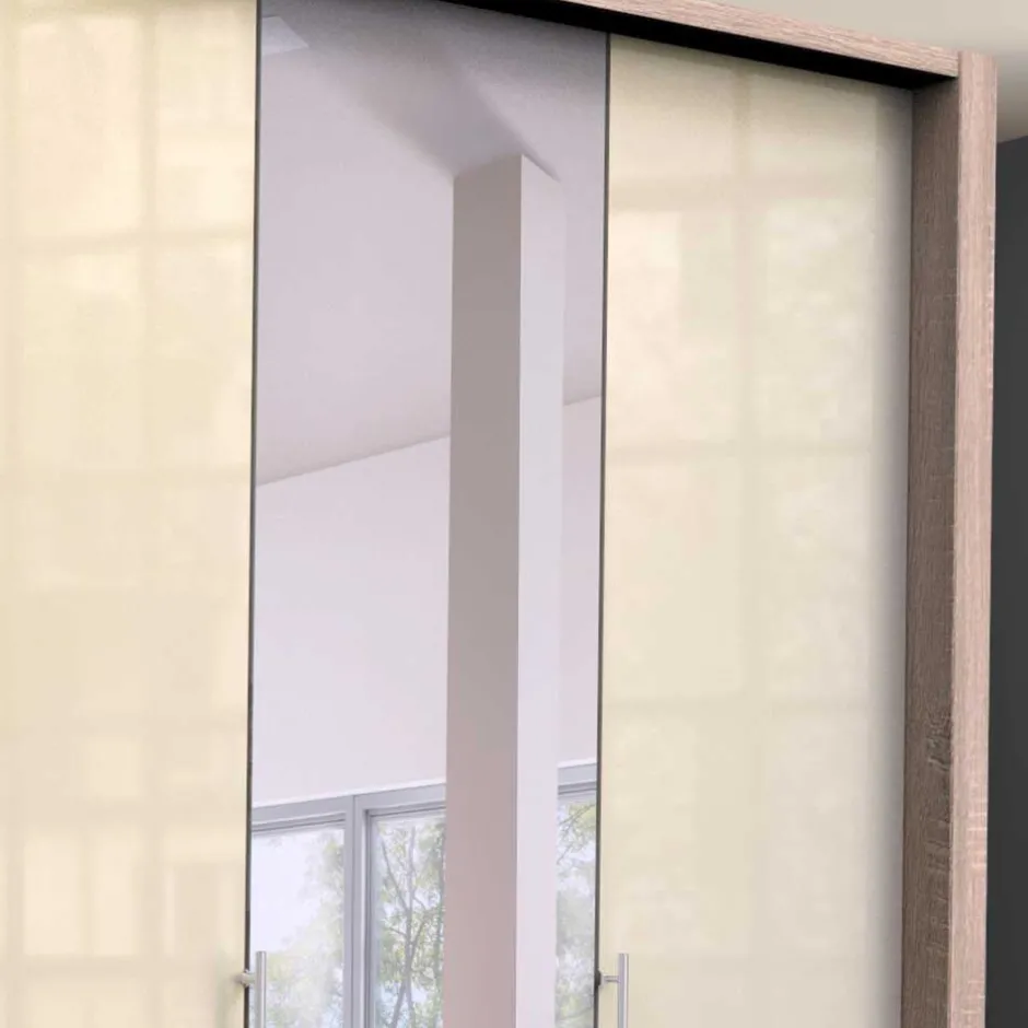 Schmaler Schlafzimmer Schrank mit Spiegel - Rativian^Wohnen Outlet