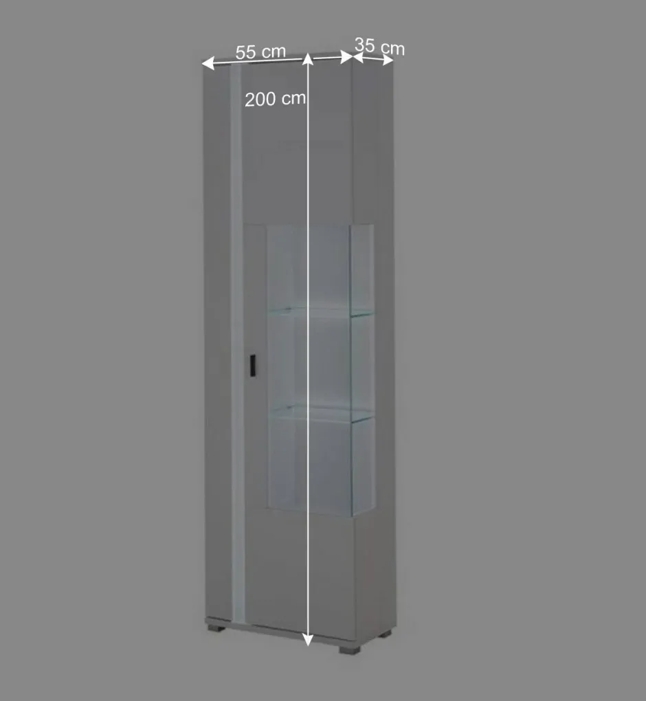 Schmaler Vitrinenschrank mit LED Beleuchtung - Tirol^Wohnen Online