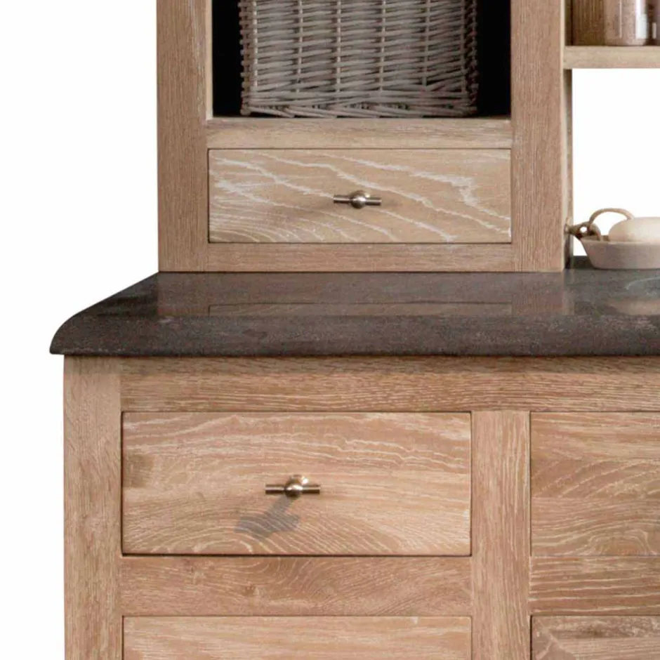 Schmales Badezimmermöbel-Set Vish im rustikalen Landhausstil^Wohnen New