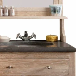 Schmales Badezimmermöbel-Set Vish im rustikalen Landhausstil^Wohnen New