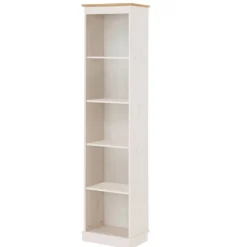 Wohnen Schmales Regal in Weiß und Honigfarben - Zentra