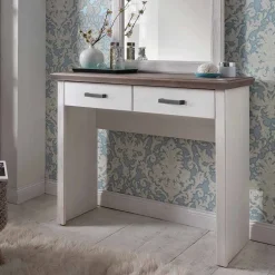 Schminktisch Konsole Izarella in Weiß und Taupe^Wohnen Sale