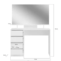 Schminktisch mit Spiegel & Ablage - Evyla^Wohnen Hot