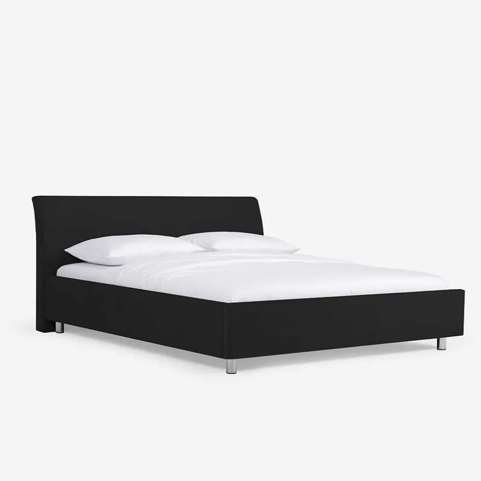 Wohnen Schönes Stoffbett Fidelphia in Schwarz