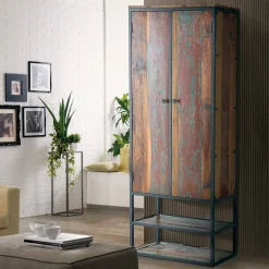 Wohnen Schrank aus Recyclingholz mit Lackresten - Miriam