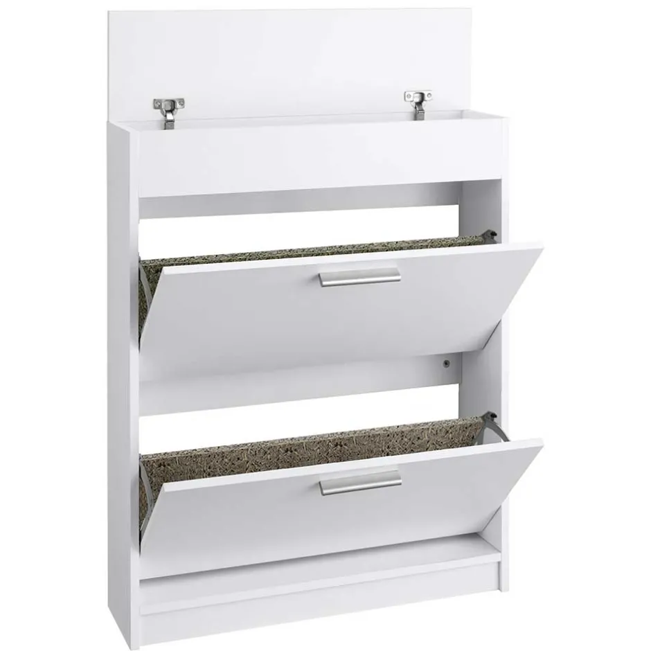 Wohnen Schrank für Schuhe in Weiß modern - Casimir