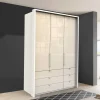 Schrank fürs Schlafzimmer in Creme Glas & Weiß - Zidarie^Wohnen New
