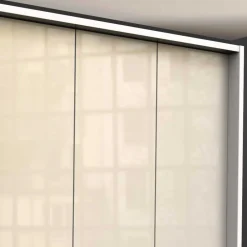 Schrank fürs Schlafzimmer in Creme Glas & Weiß - Zidarie^Wohnen New