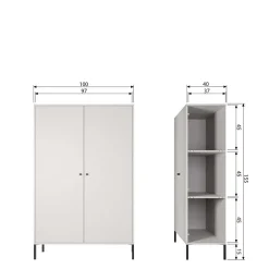 Schrank in Hellgrau und Schwarz - Aturin^Wohnen Sale