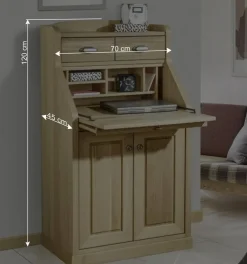 Schrank mit Schreibklappe in Eichefarben - Matss^Wohnen Outlet