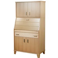 Wohnen Schrank mit Schreibklappe in Buche Natur - Lidoral