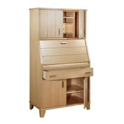 Wohnen Schrank mit Schreibklappe in Buche Natur - Lidoral