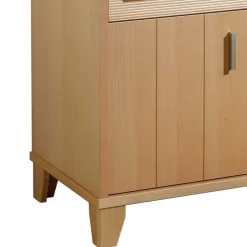 Wohnen Schrank mit Schreibklappe in Buche Natur - Lidoral