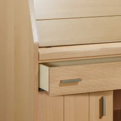 Wohnen Schrank mit Schreibklappe in Buche Natur - Lidoral
