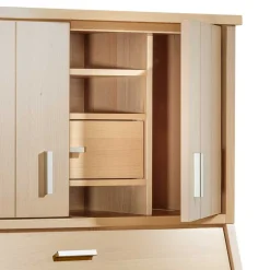 Wohnen Schrank mit Schreibklappe in Buche Natur - Lidoral