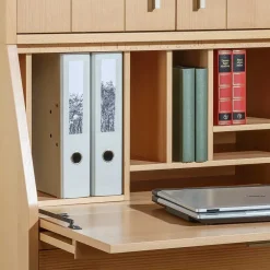 Wohnen Schrank mit Schreibklappe in Buche Natur - Lidoral