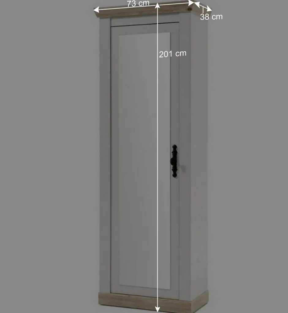 Schrank mit Spiegeltür & Garderobe - Nedita (dreiteilig)^Wohnen Online