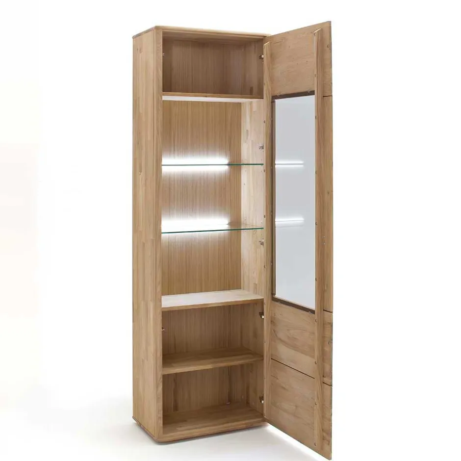 Schrank Vitrine aus Eiche Massivholz - Destal^Wohnen Discount
