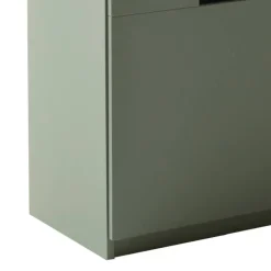 Schrank Vitrine in Graugrün und Eiche - Kwin^Wohnen